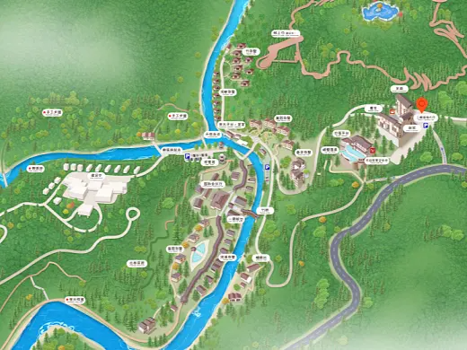 博罗结合景区手绘地图智慧导览和720全景技术，可以让景区更加“动”起来，为游客提供更加身临其境的导览体验。